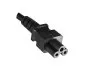 Preview: Power cord Europe CEE 7/7 to C5, 0,75mm², VDE, black, length 1,00m